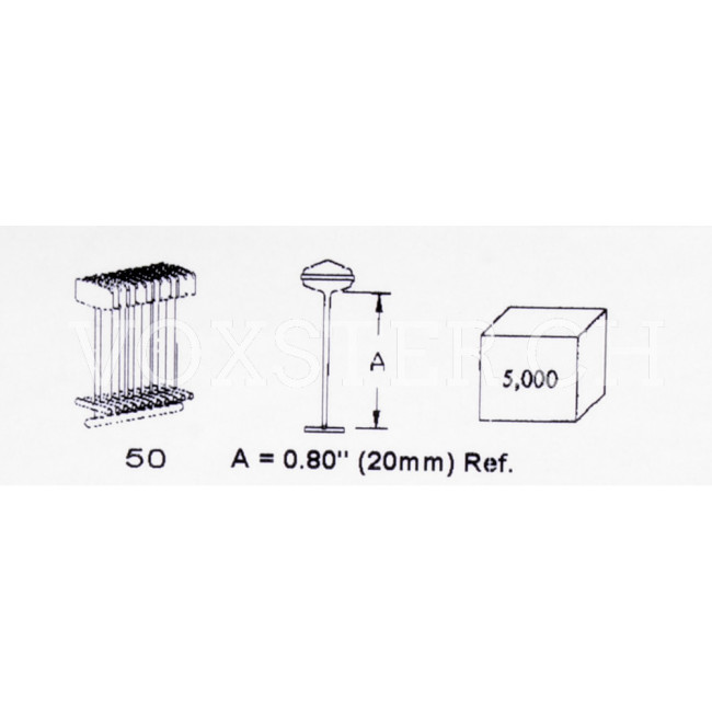 Dennison® Heftfäden, Nylon, weiss, 2 cm Bild 2