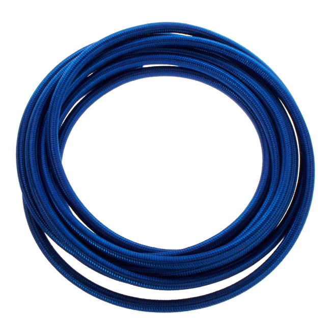 Silikon-Dampfschlauch 6 x 2.5 mm, blau, mit TERYLENE fixiert