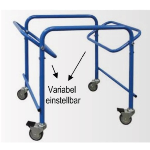 [TWG-1] Transportwagen-Gestell für Wannen und Körbe, blau